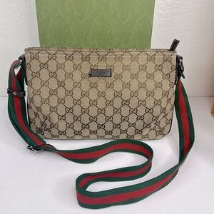 GUCCI GG canvas sherryline crossbody bag